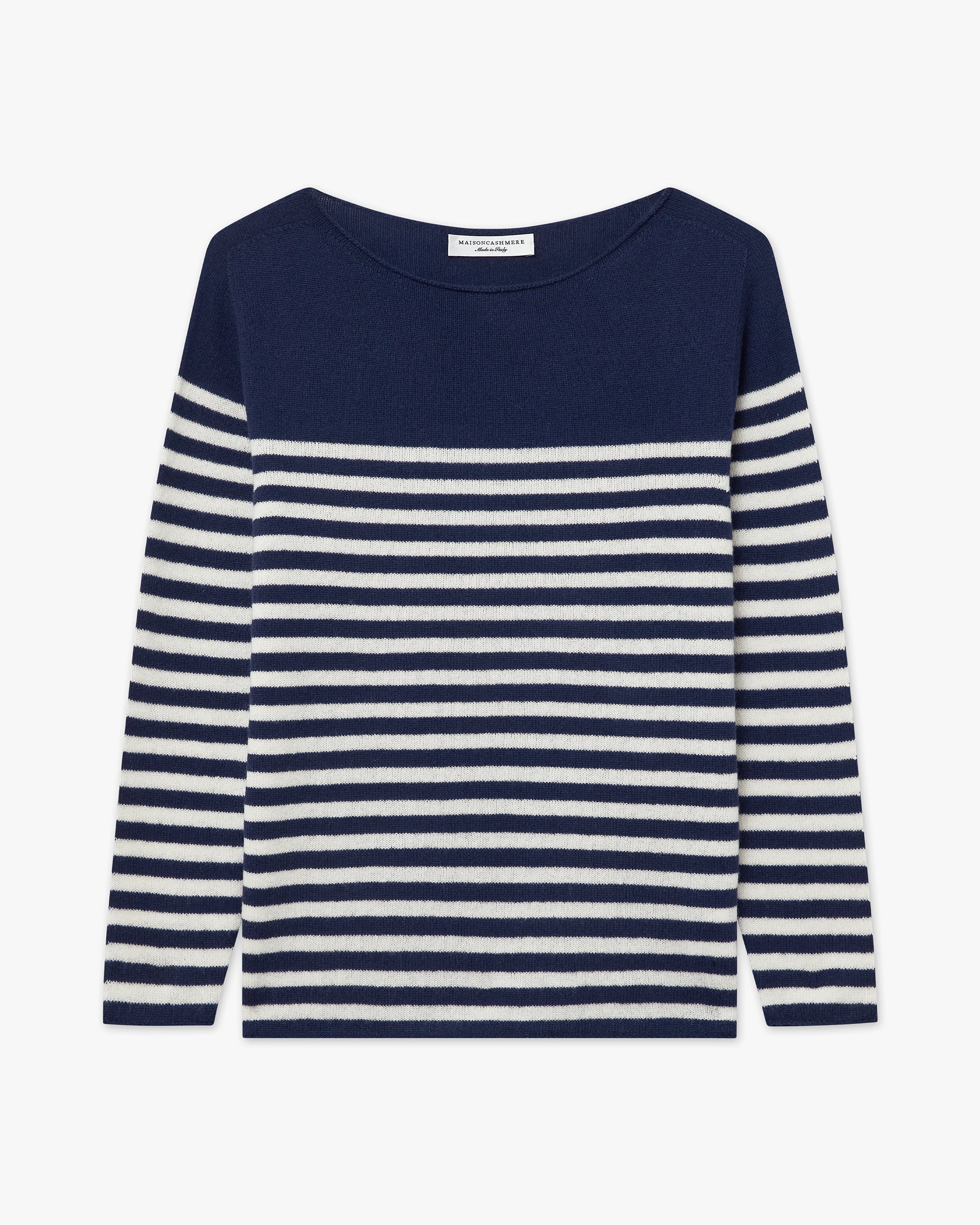 Piuma Boat Neck Sweater - Blue Cashmere