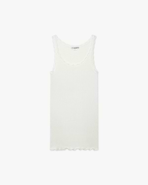 Top Pizzo Plissé - Bianco