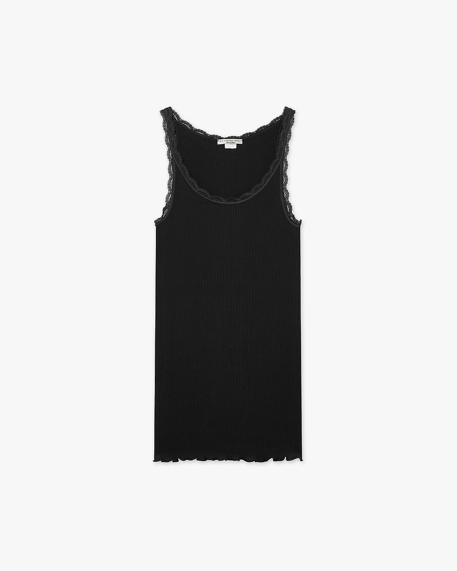 Pleated Lace Top - Black Cotone / Seta