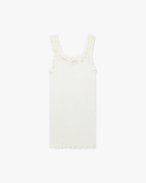 Top Pizzo Plissé - Bianco