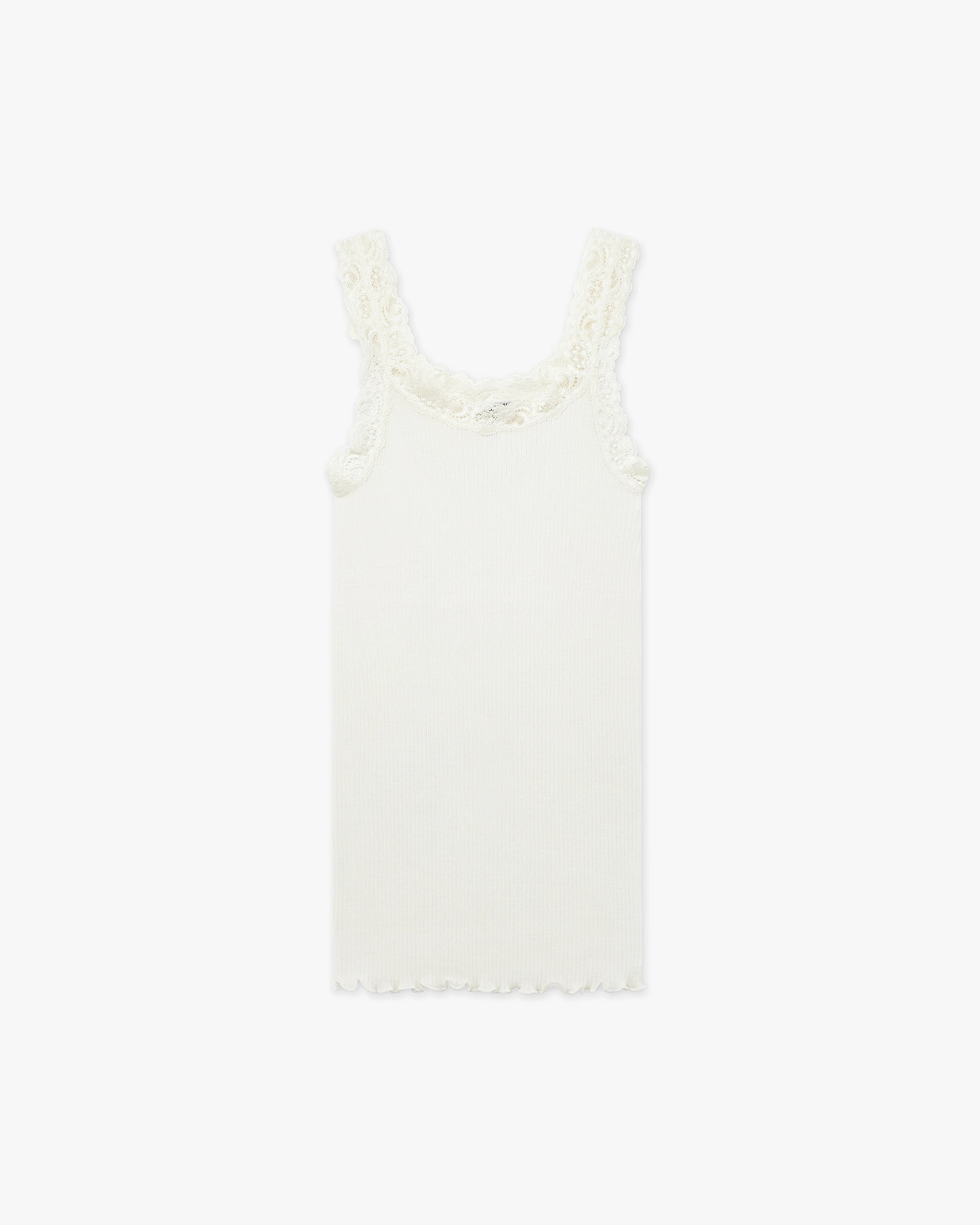 Pleated Lace Top - White Merino / Seta
