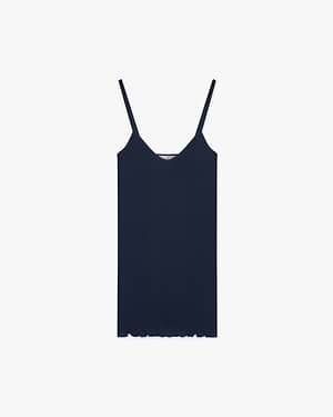 Plissee Top - Blau