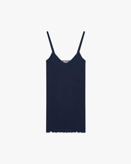 Pleated Top - Blue Cotone / Seta