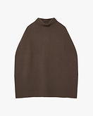Cape Poncho Mock Neck - Braun