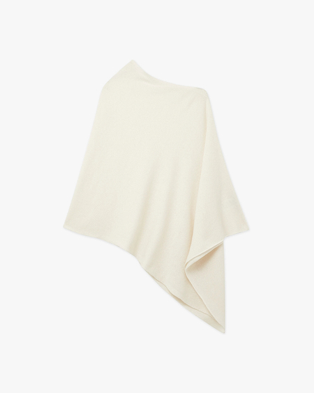 Essential Poncho - White Cashmere