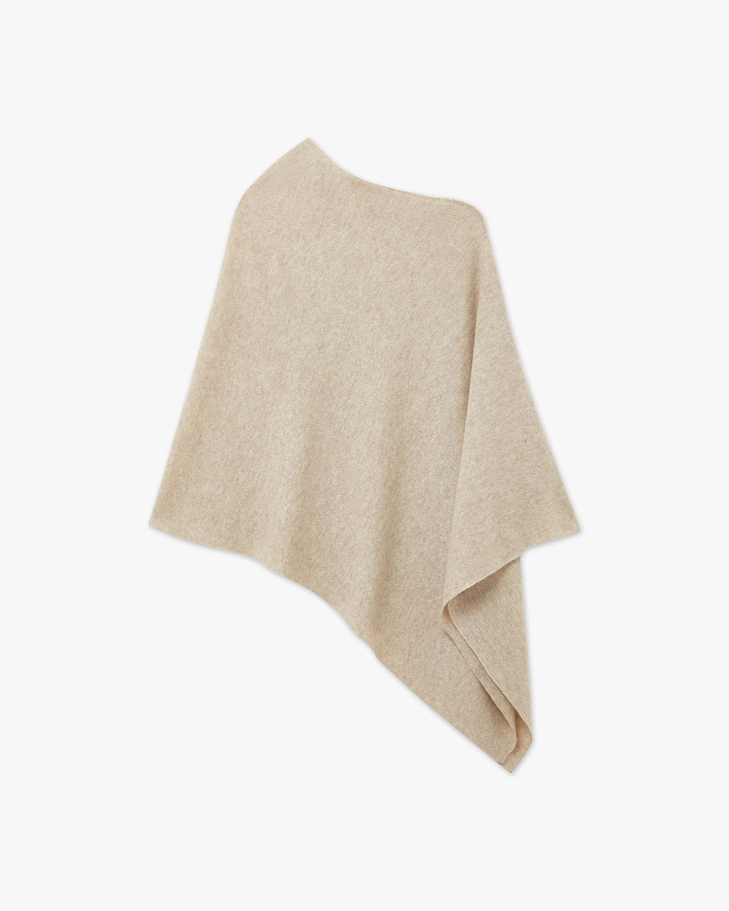 Essential Poncho - Beige Cashmere