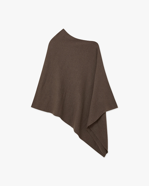 Essential Poncho - Brown Cashmere