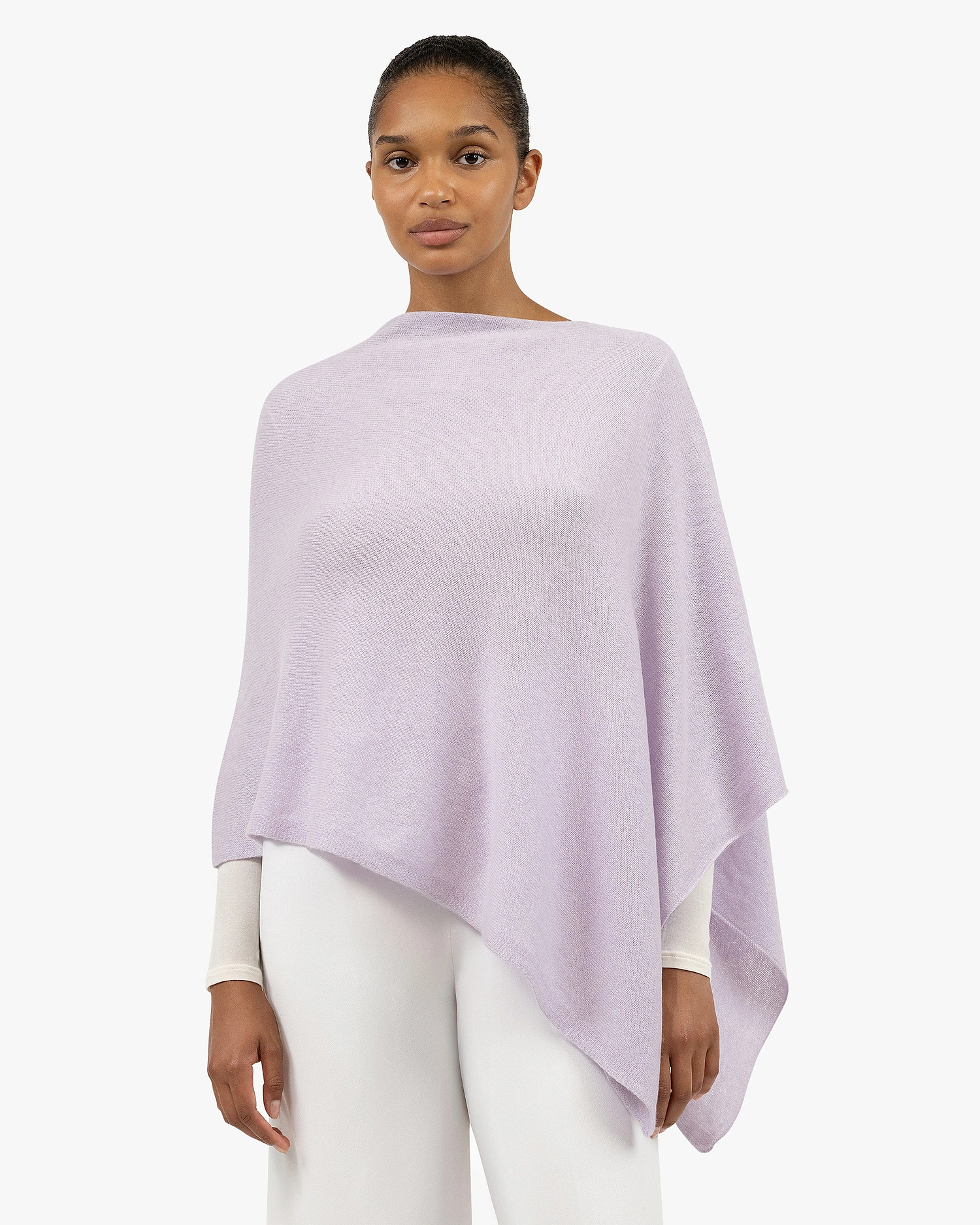 Essential Poncho - Lilac Cashmere