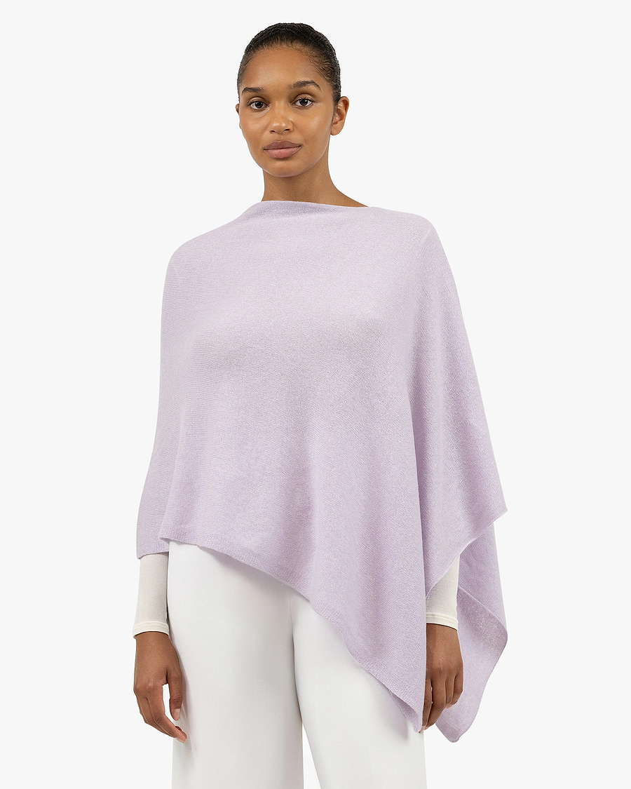 Essential Poncho - Lilac Cashmere