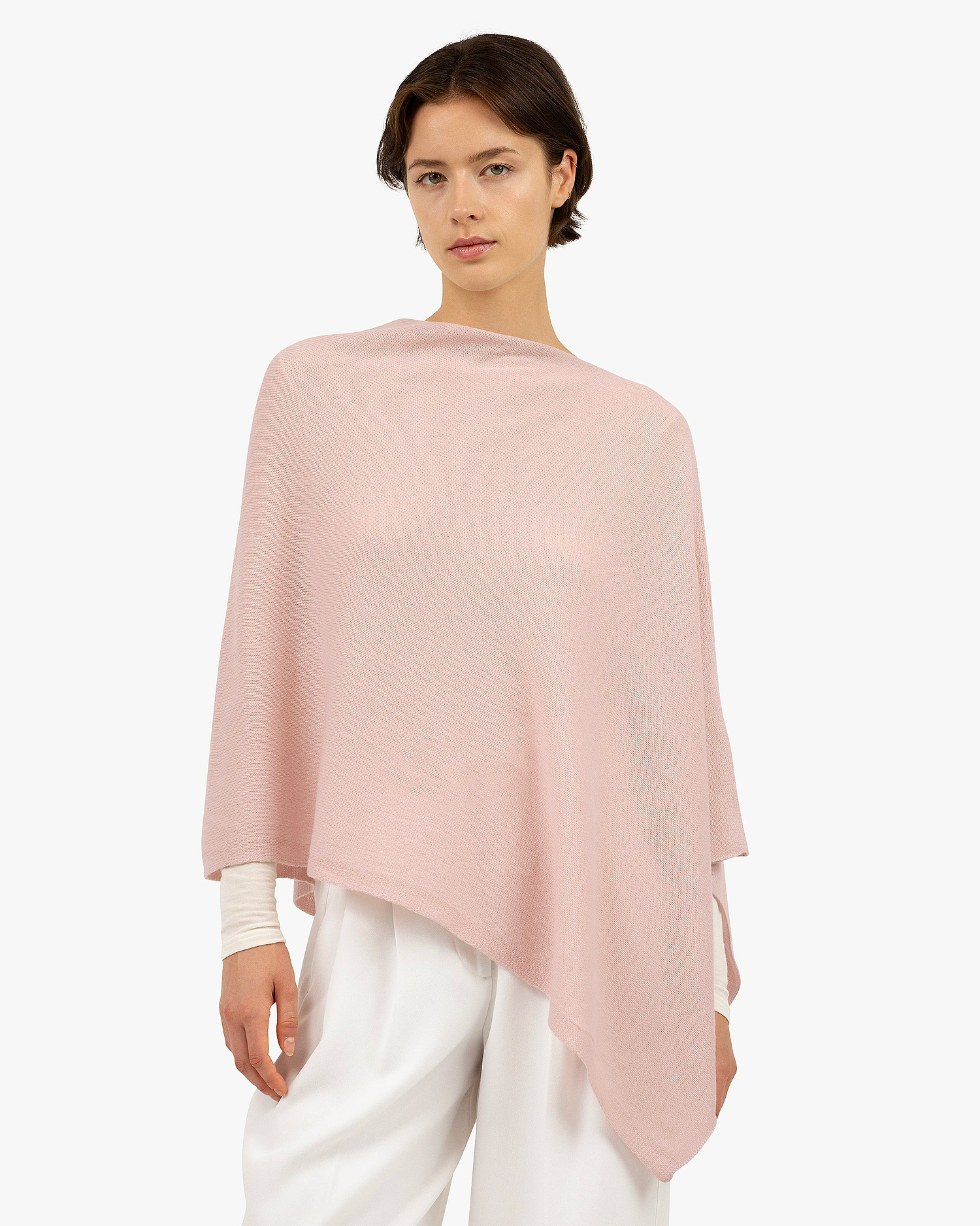 Essential Poncho - Rose Cashmere