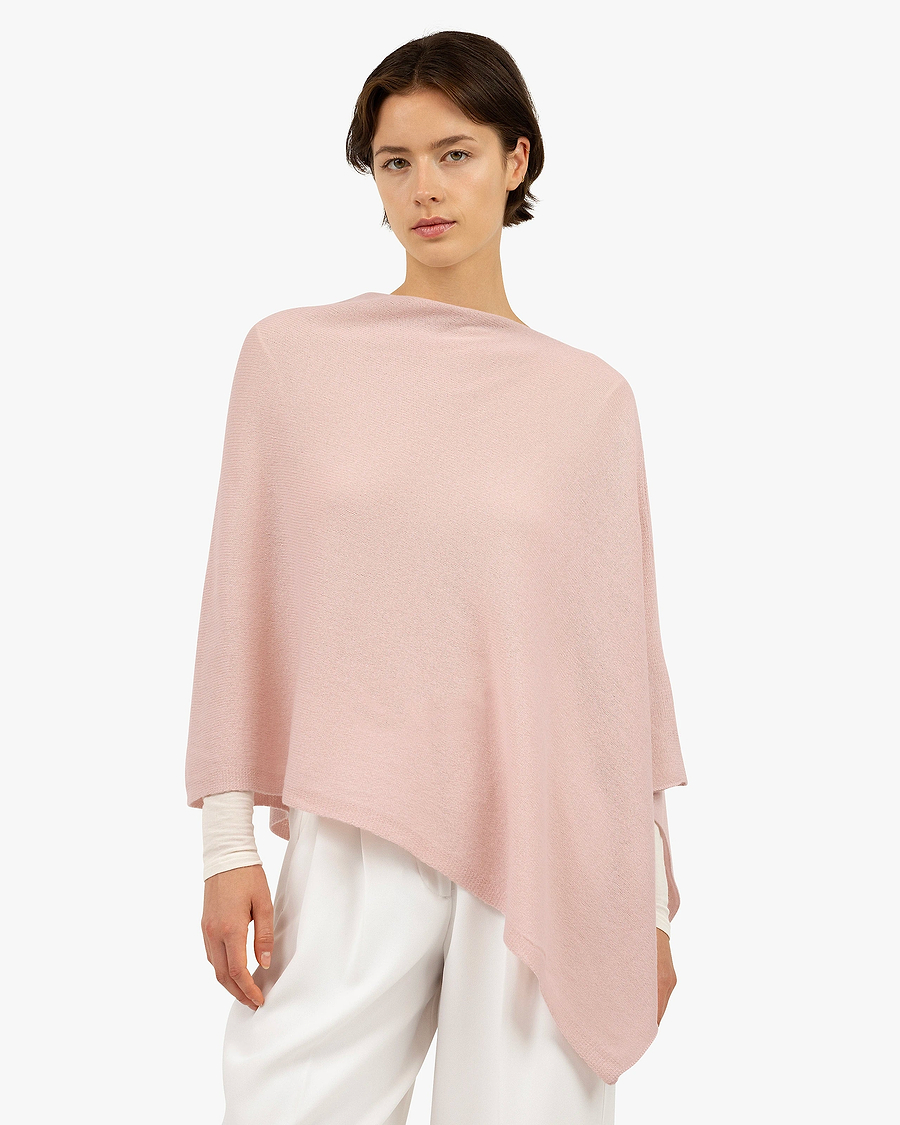 Essential Poncho - Rose Cashmere