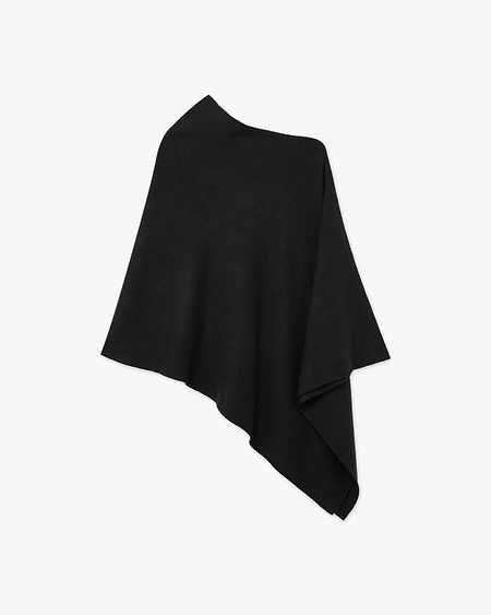 Essential Poncho - Black Cashmere