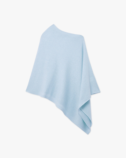 Essential Poncho - Light Blue Cashmere
