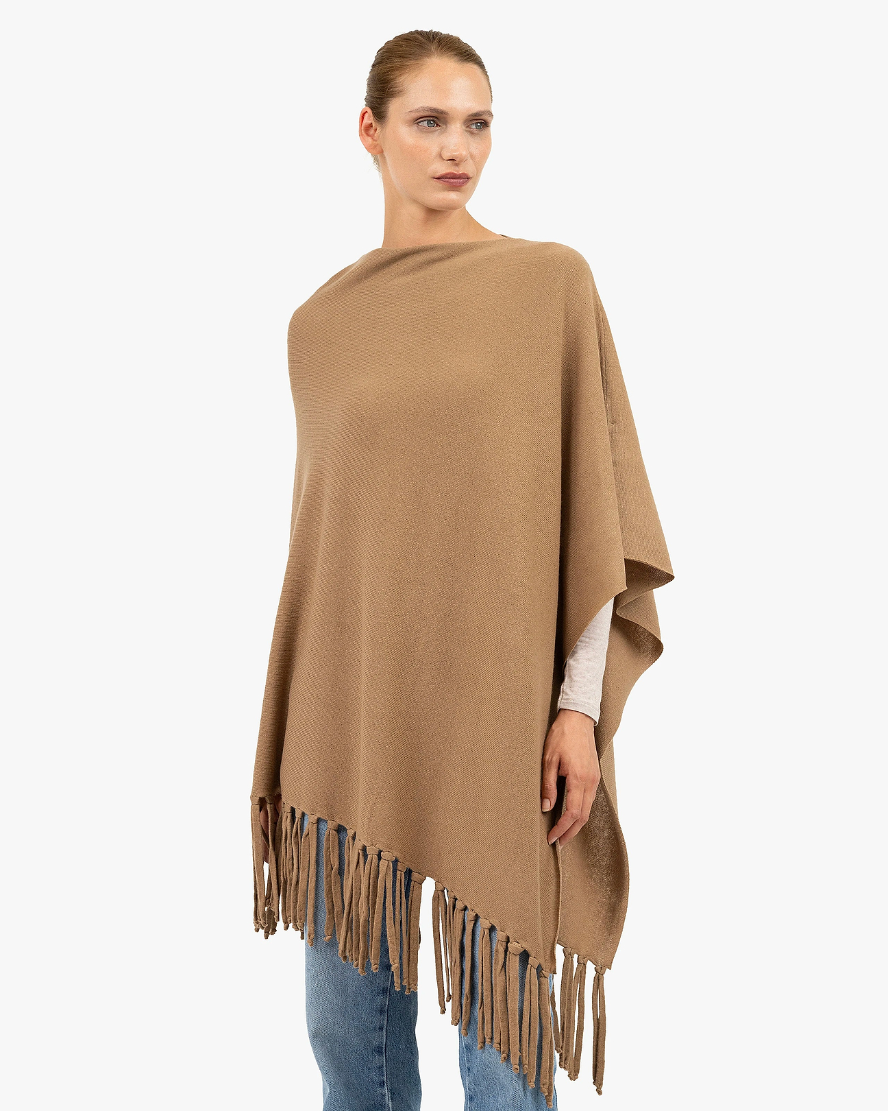 美品【RIM.ARK】Cashmere blend poncho CT poncho-fringed-cashmere-MCA020