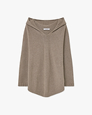 Poncho con Cappuccio - Tortora