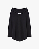 Poncho con Cappuccio - Nero