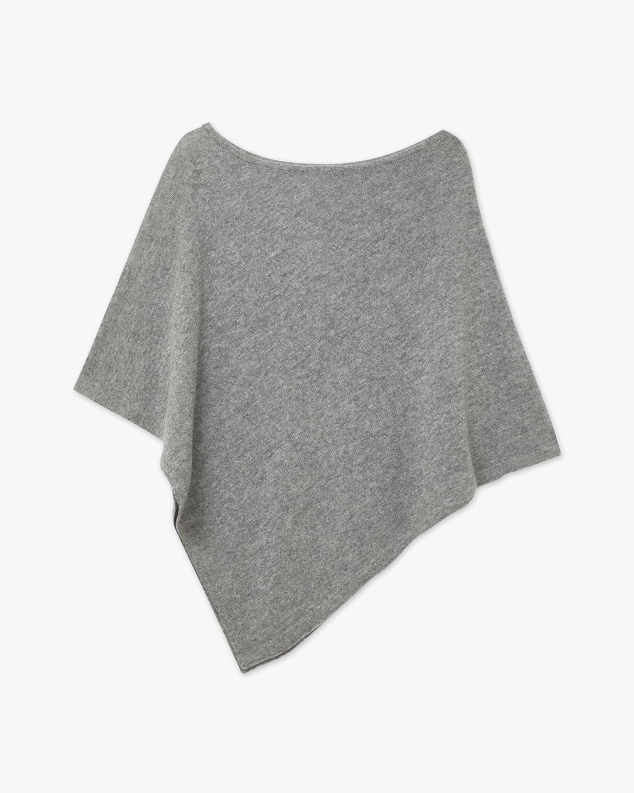 Ostuni Cashmere Poncho - Medium Grey | MaisonCashmere