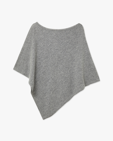 Ostuni Poncho - Medium Grey Cashmere