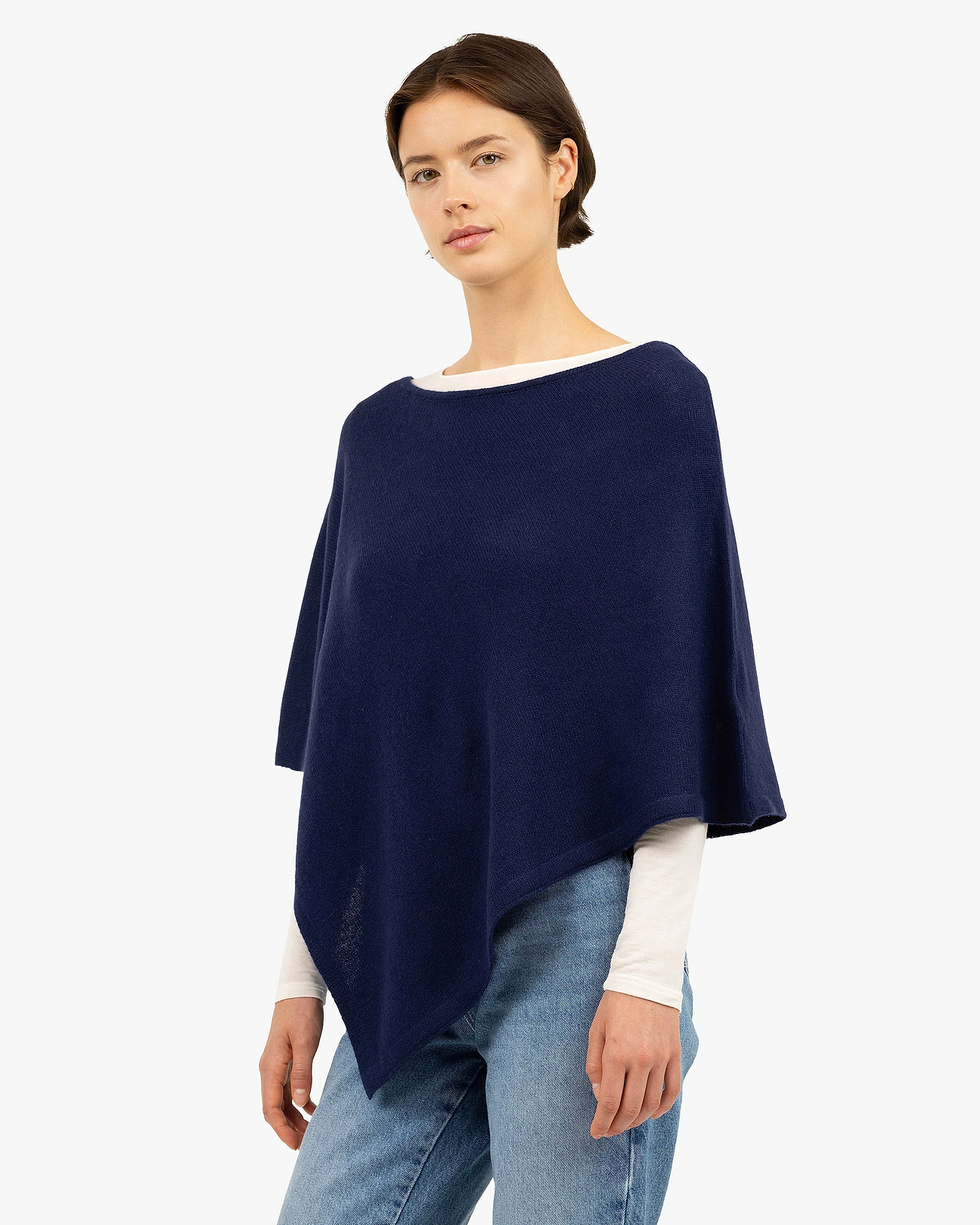 Ostuni Cashmere Poncho - Blue | MaisonCashmere