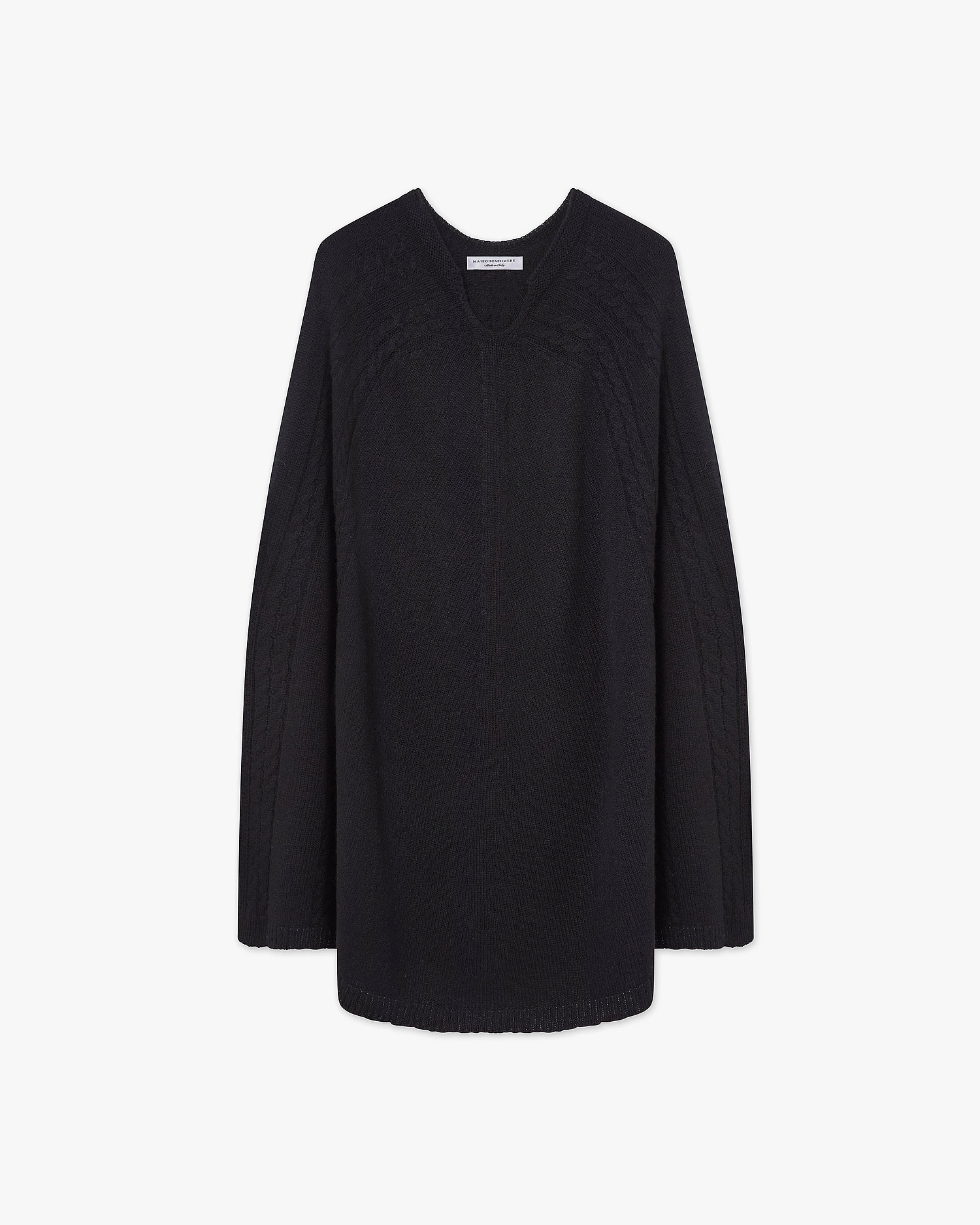 Riviera Poncho - Black Cashmere