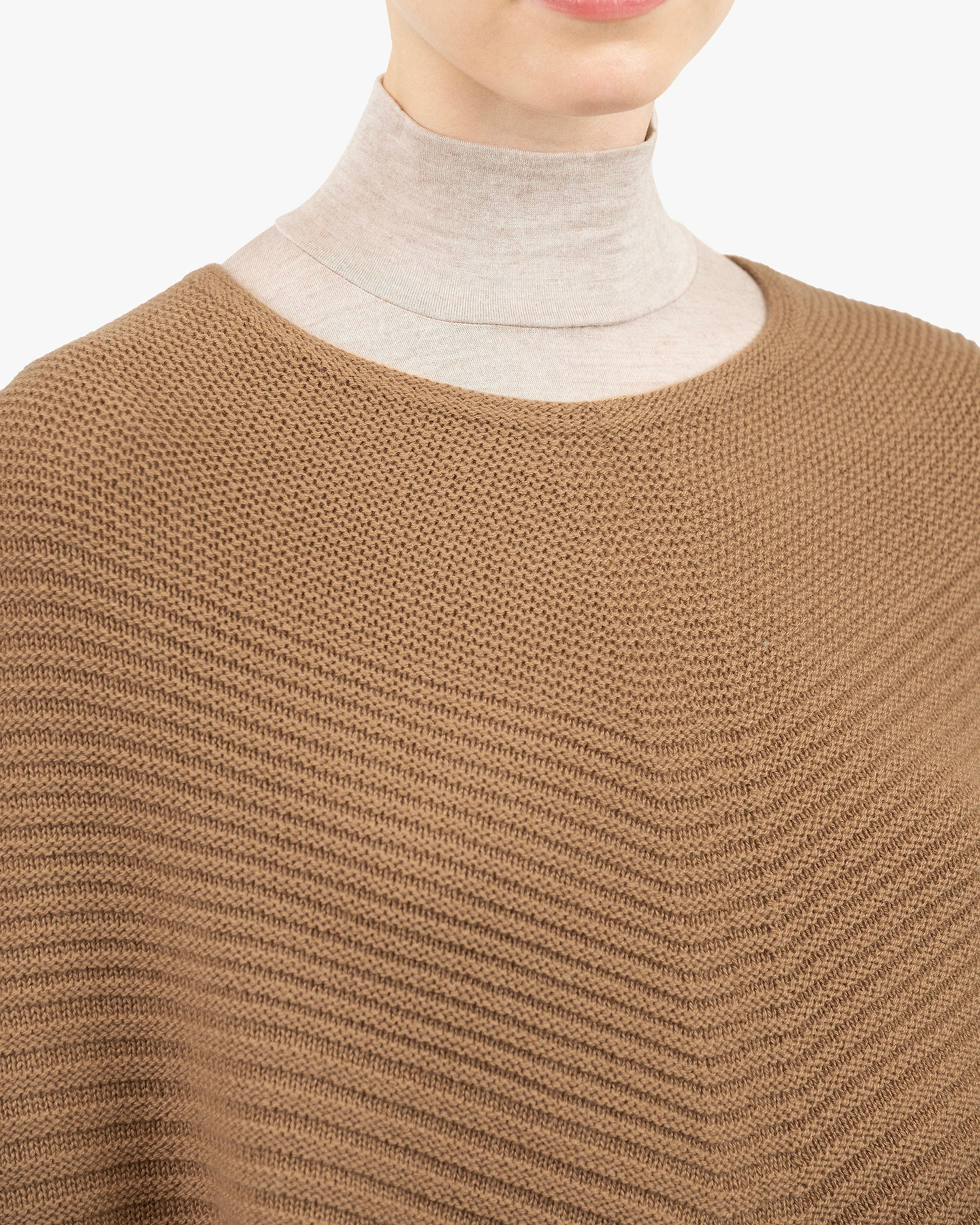Sorbonne Poncho - Camel Cashmere