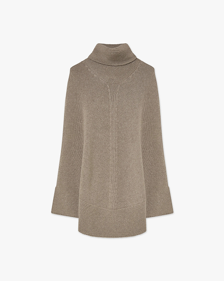 Selva Poncho - Taupe Cashmere