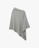 Two-Tone Poncho - Mittelgrau