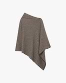 Two-Tone Poncho - Braun