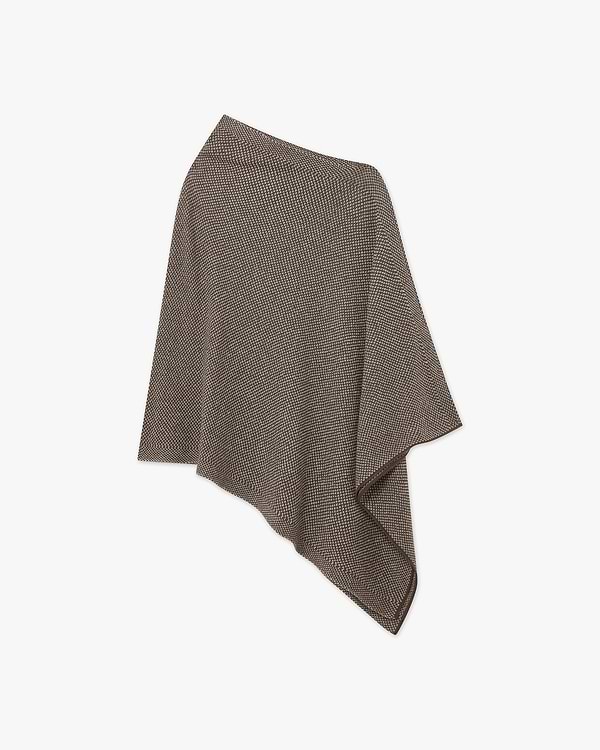 Two-Tone Poncho - Braun