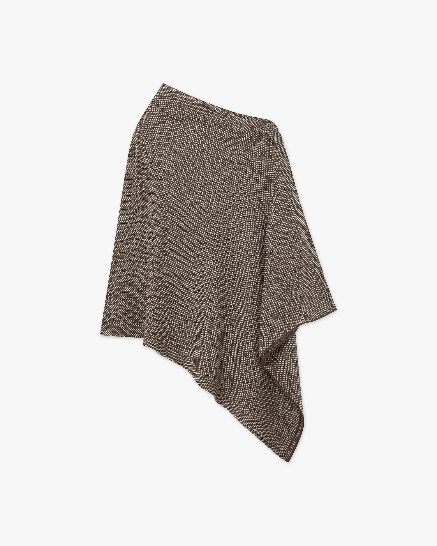 Two-Tone Poncho - Brown Cashmere