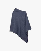 Two-Tone Poncho - Blau