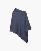 Two-Tone Poncho - Blau