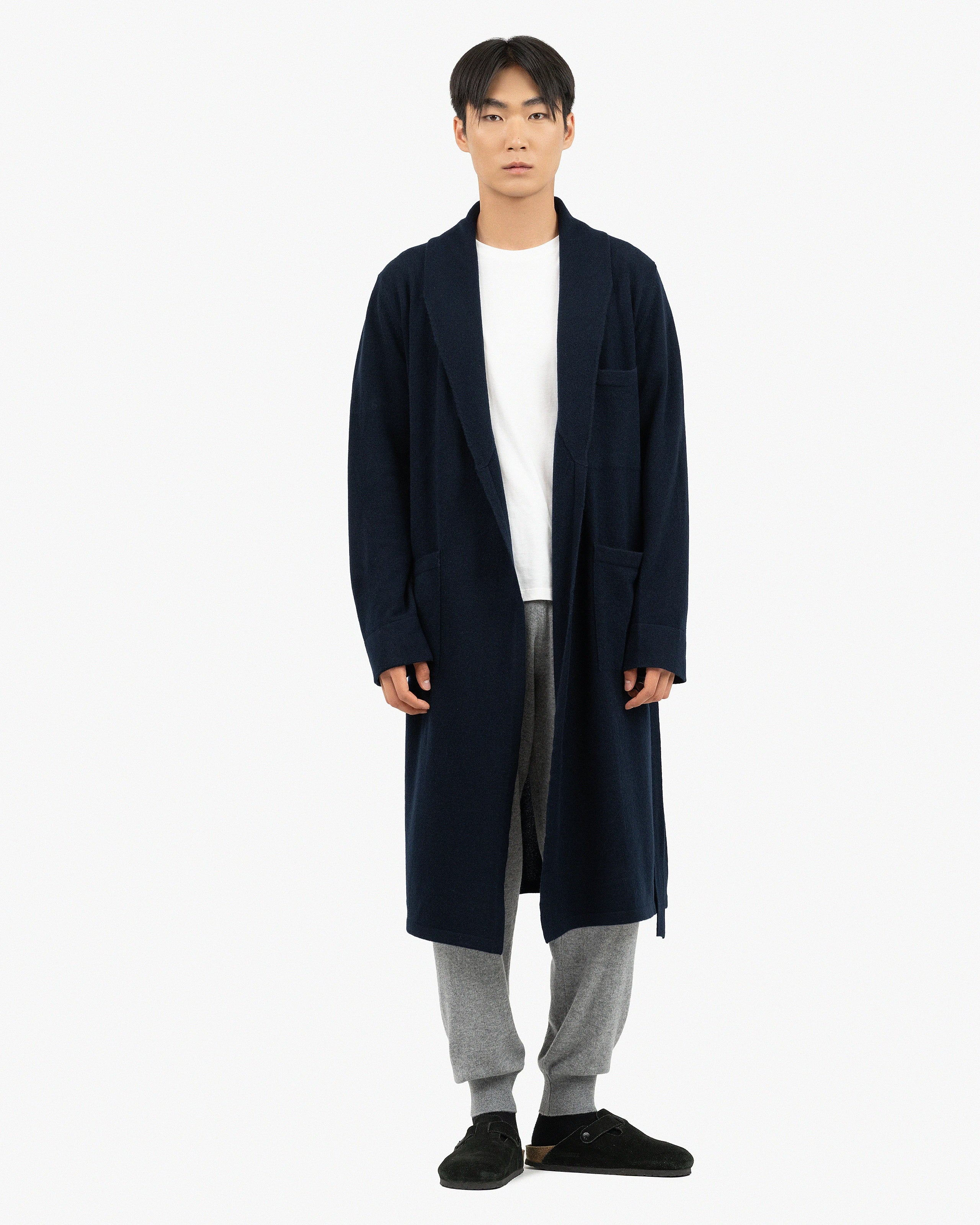 Oberon Robe - Night Blue Cashmere
