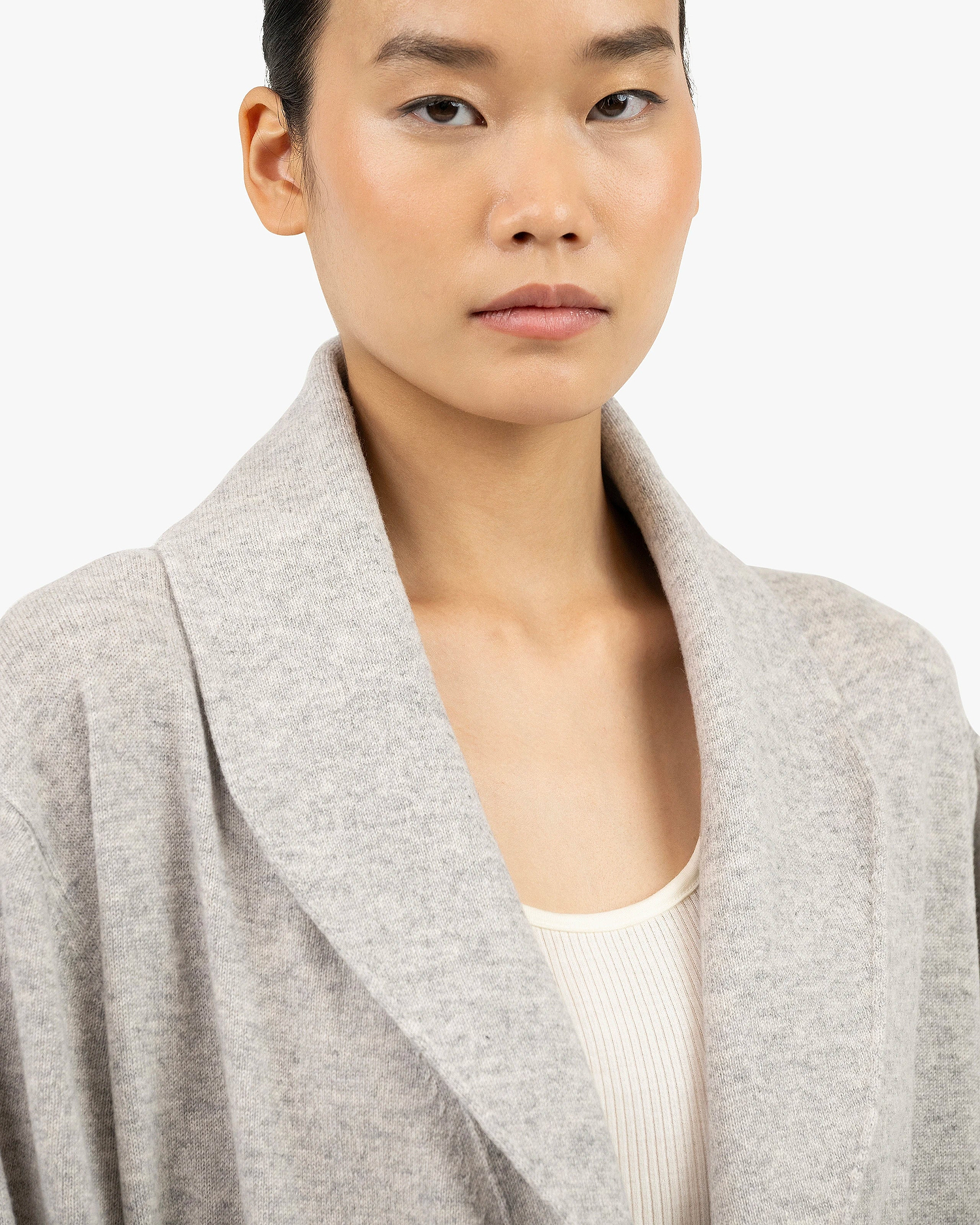 Lorien Robe - Light Grey Cashmere