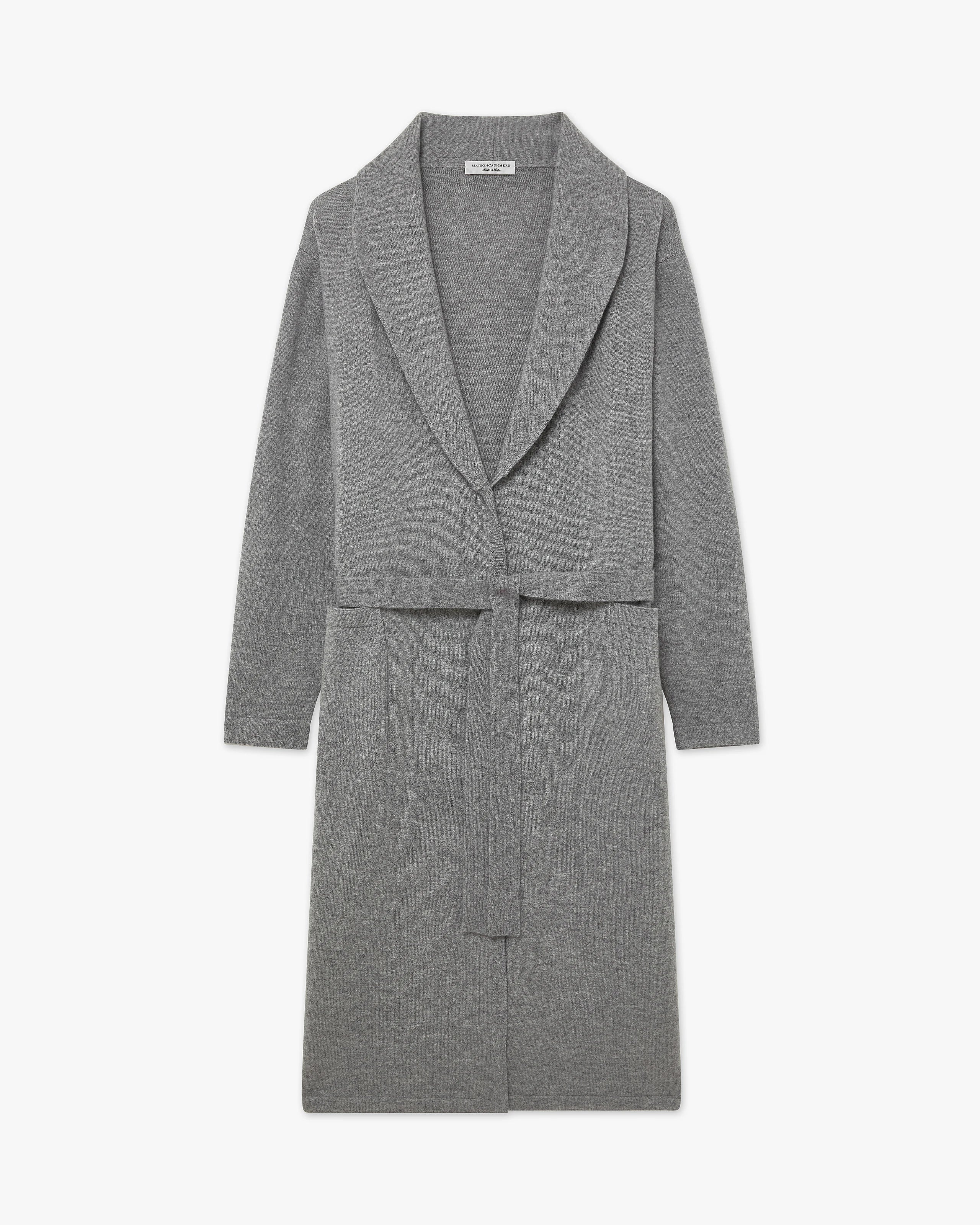 Women's Lorien Cashmere Lounge Robe - Medium Grey