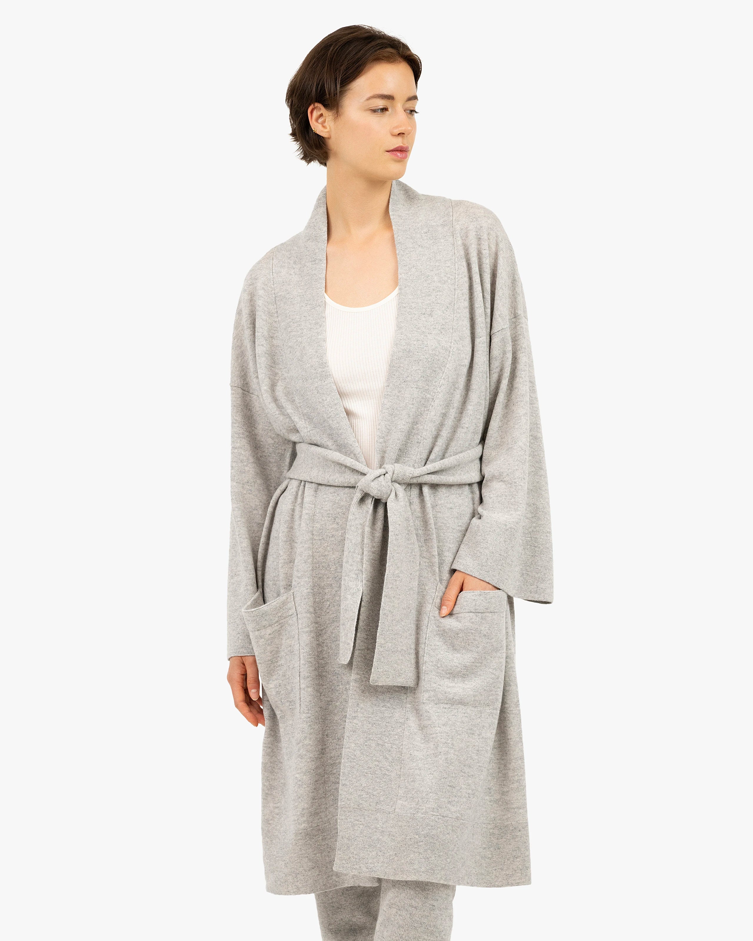 Théa Robe - Light Grey Cashmere