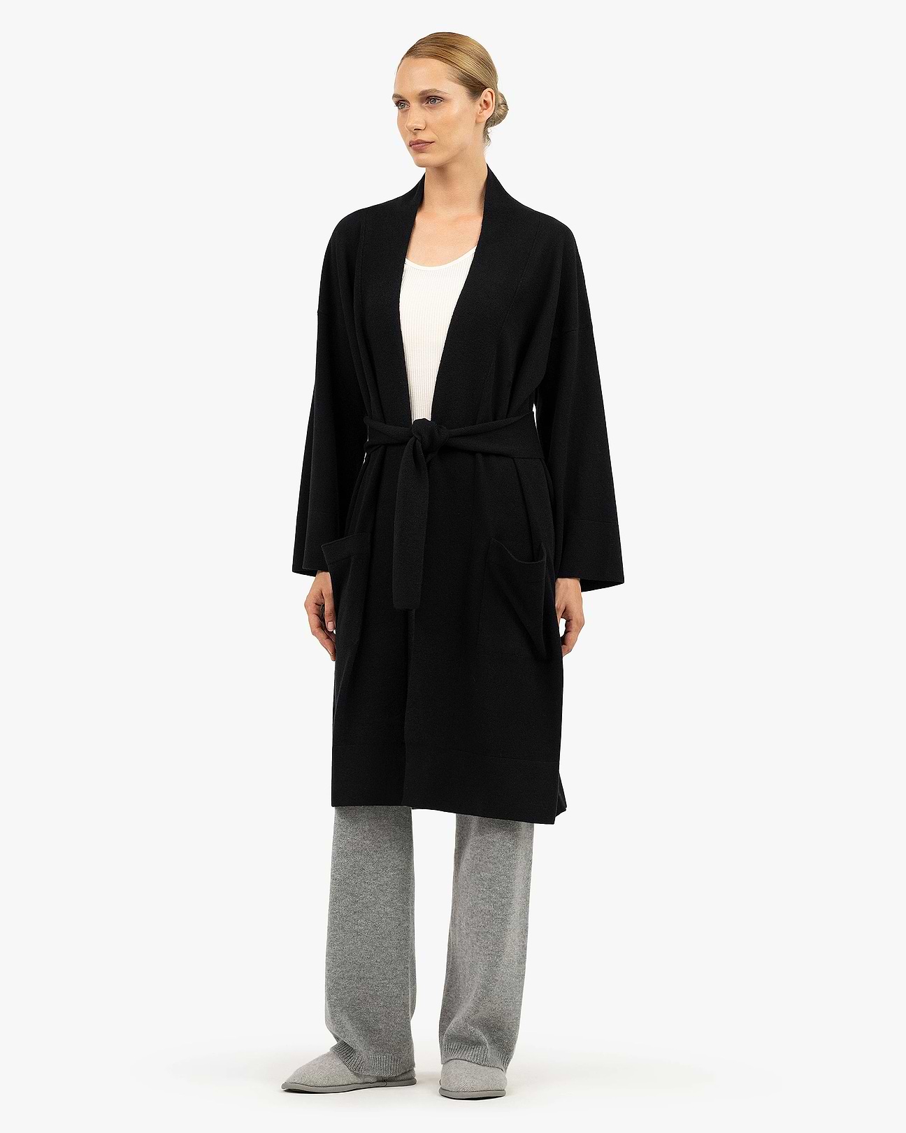ladies cashmere dressing gown Cashmere & Merino Luxe Dressing Gown
