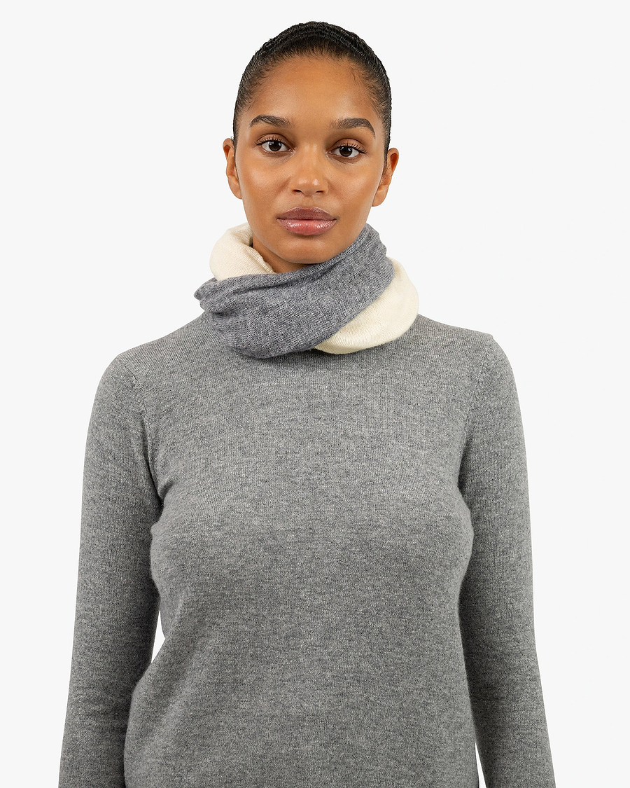 Riviera Scarf - Medium Grey Cashmere