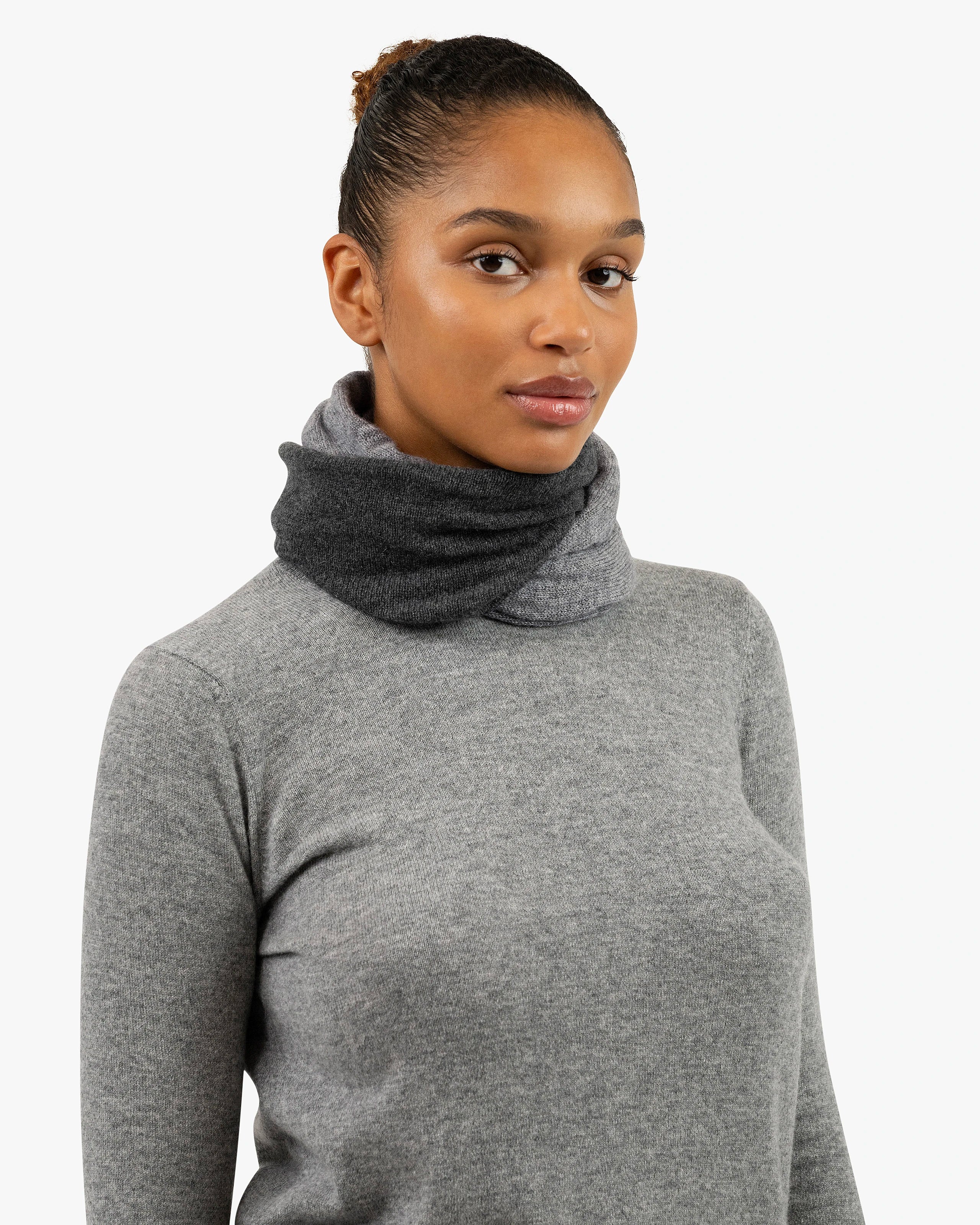 Riviera Scarf - Charcoal Cashmere