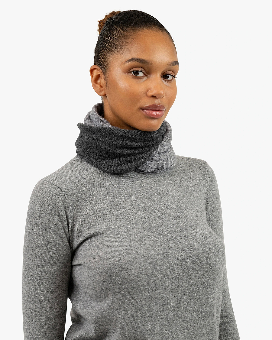 Riviera Scarf - Charcoal Cashmere