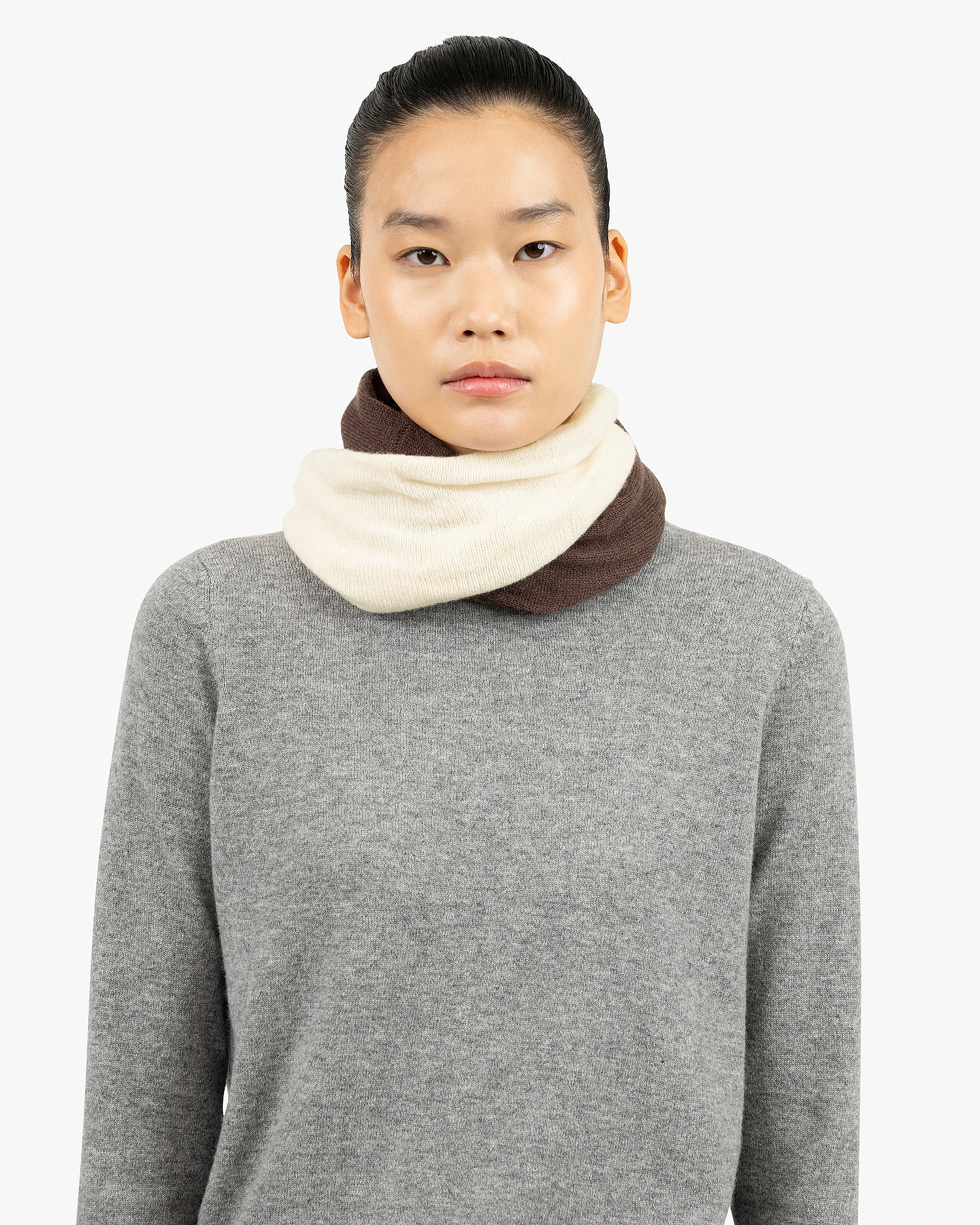 Riviera Scarf - Brown Cashmere