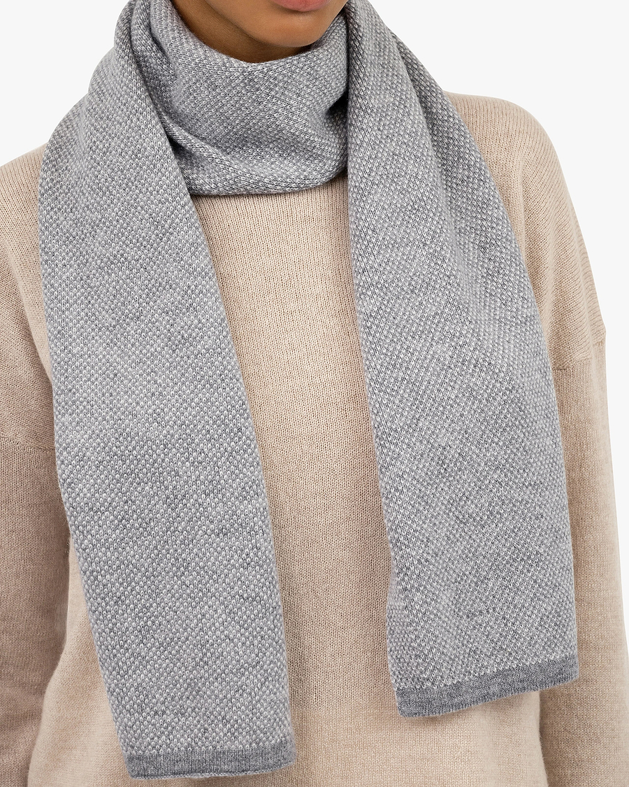 Women's San Carlo Scarf - Medium Grey Cashmere