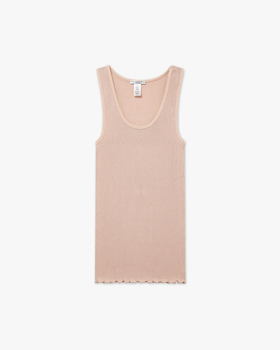 Scoop Neck Pleated Top - Blush Cotone / Seta