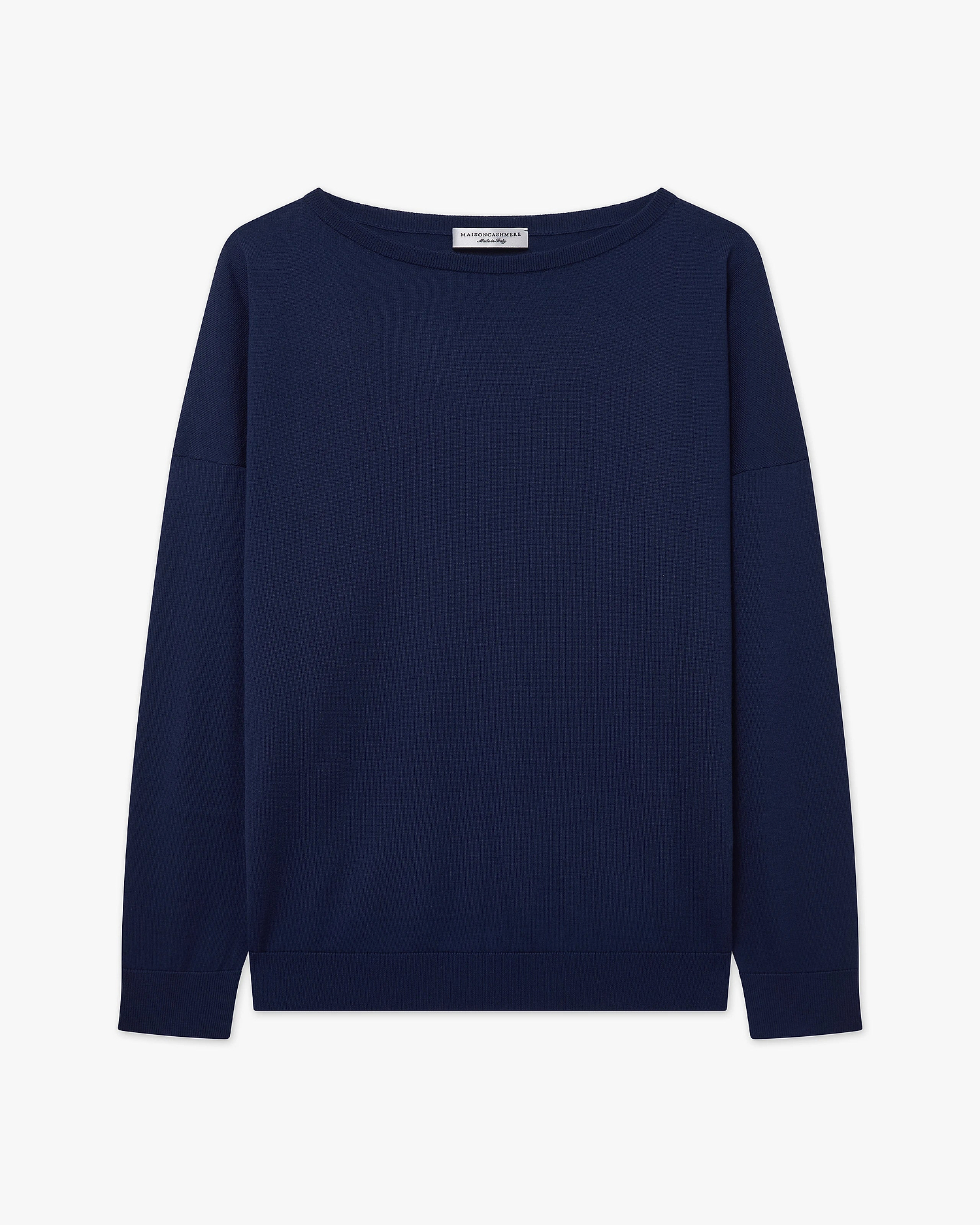 Seraphine Boat Neck Sweater - Blue Merino Superfine