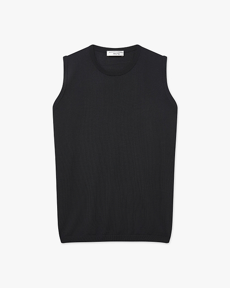 Seraphine Tank Top - Black Merino Superfine