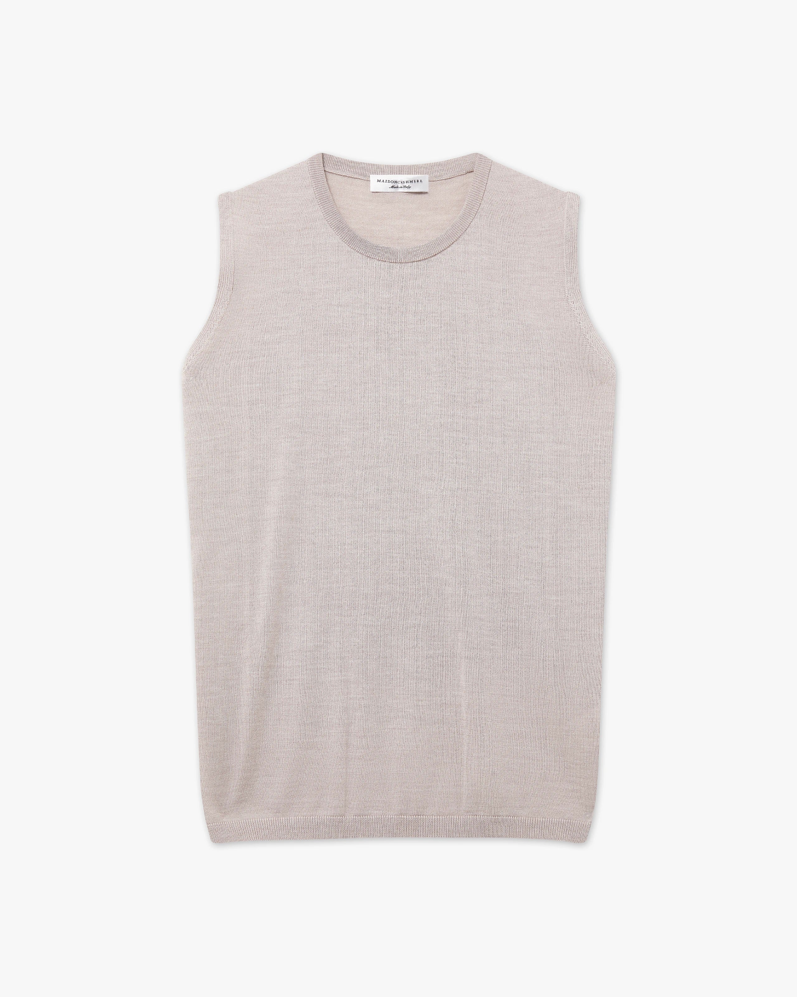 Seraphine Tank Top - Beige Merino Superfine