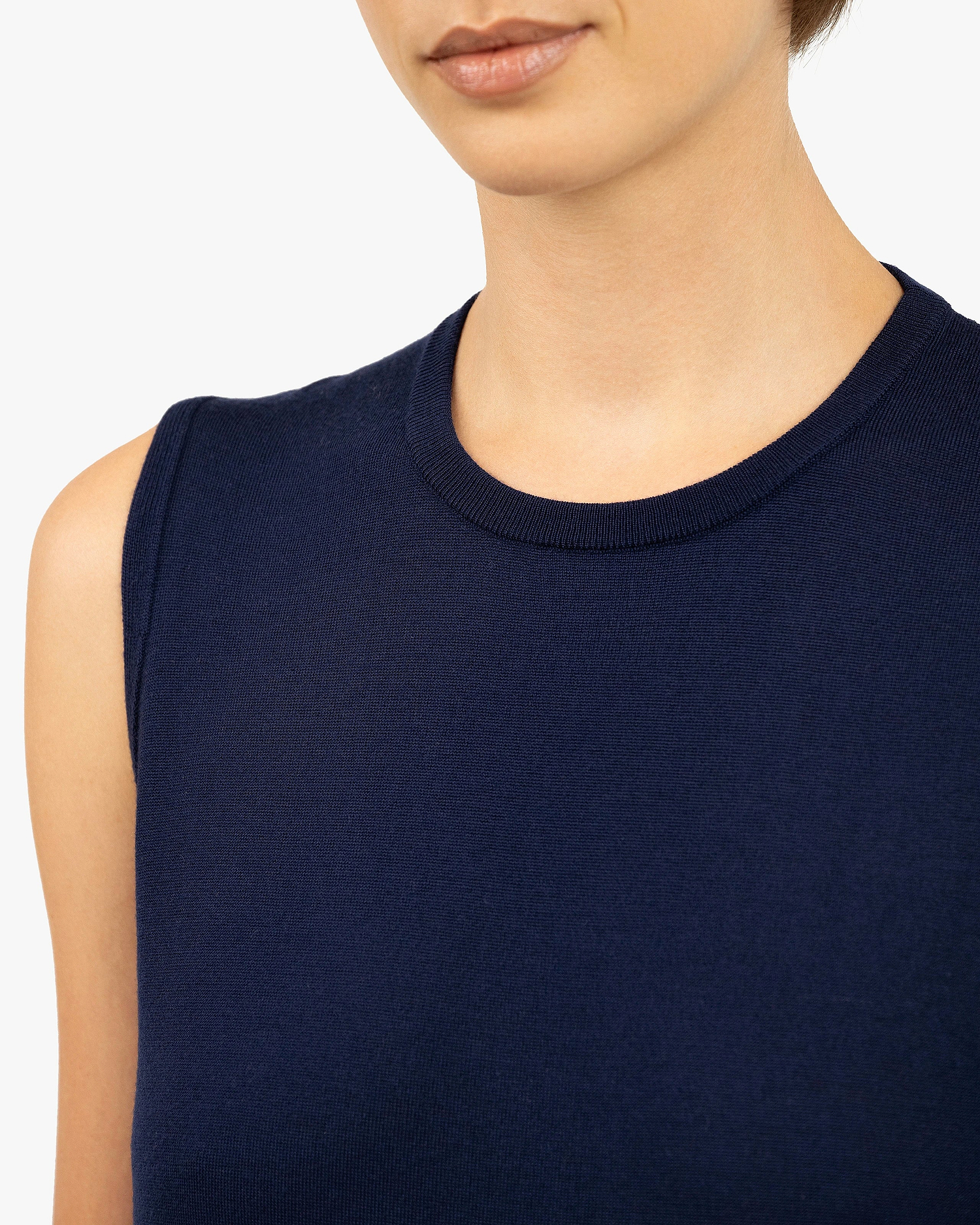 Seraphine Tank Top - Blue Merino Superfine