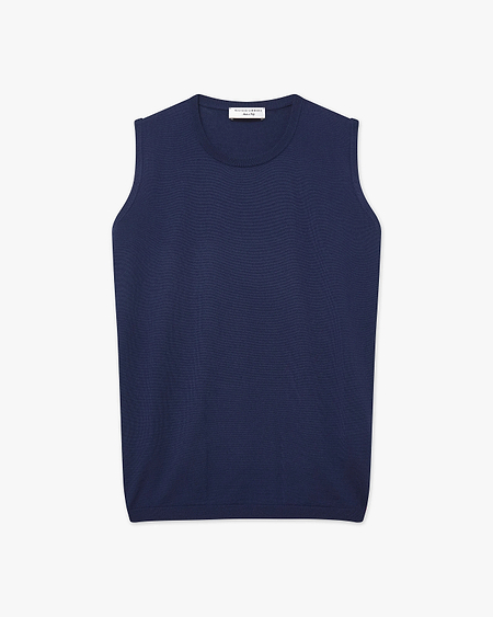 Seraphine Tank Top - Blue Merino Superfine