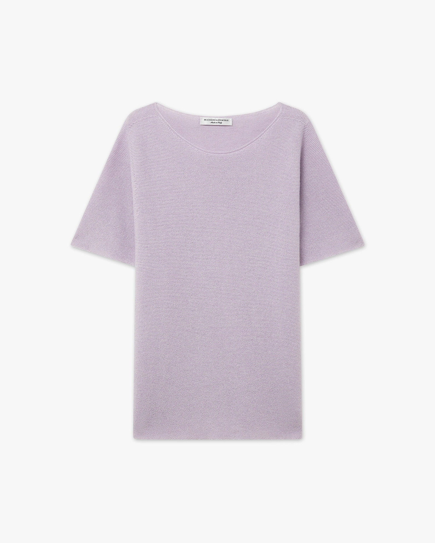 Soffio Boat Neck Tee - Lilac Cashmere