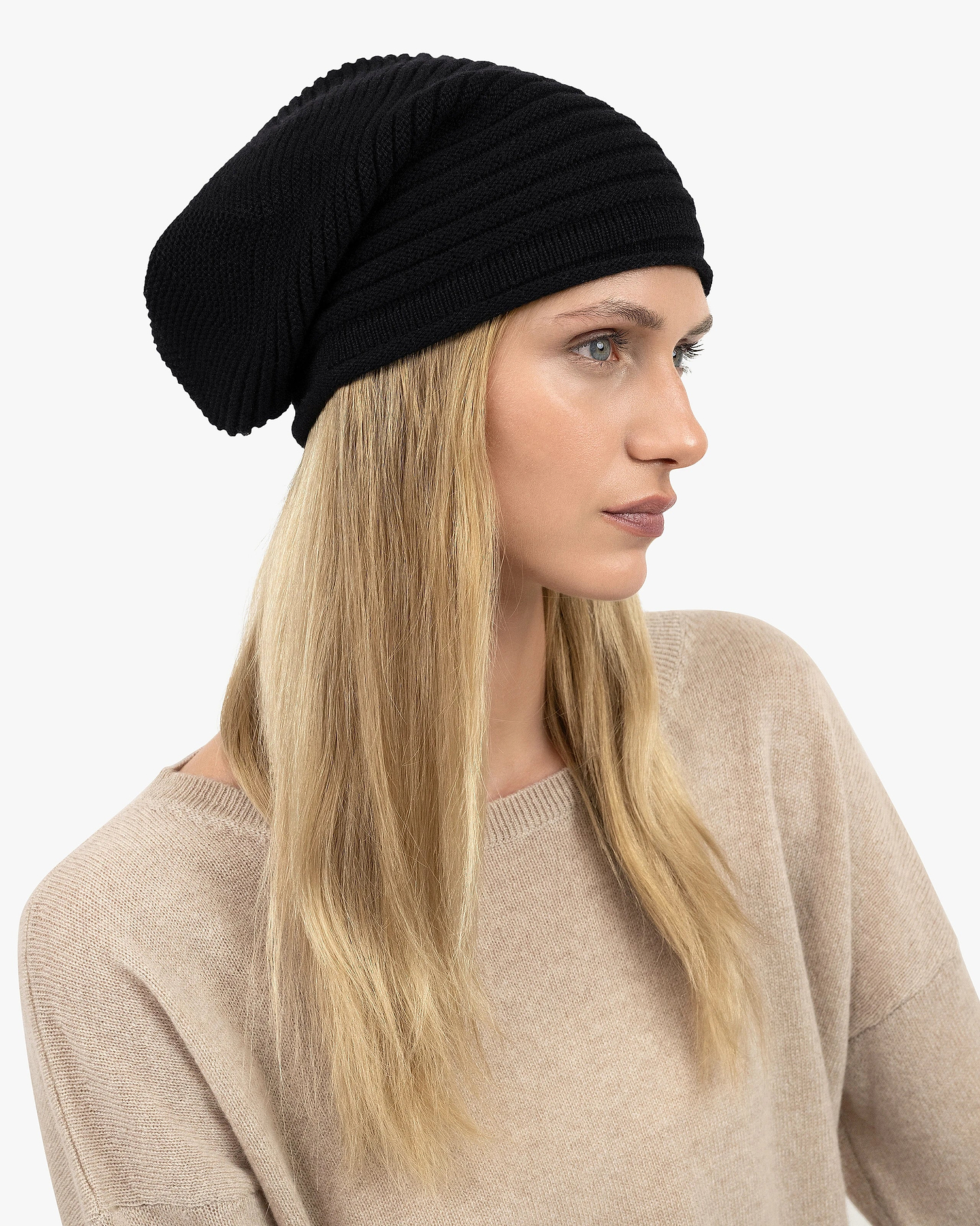 Sorbonne Beret - Black Cashmere